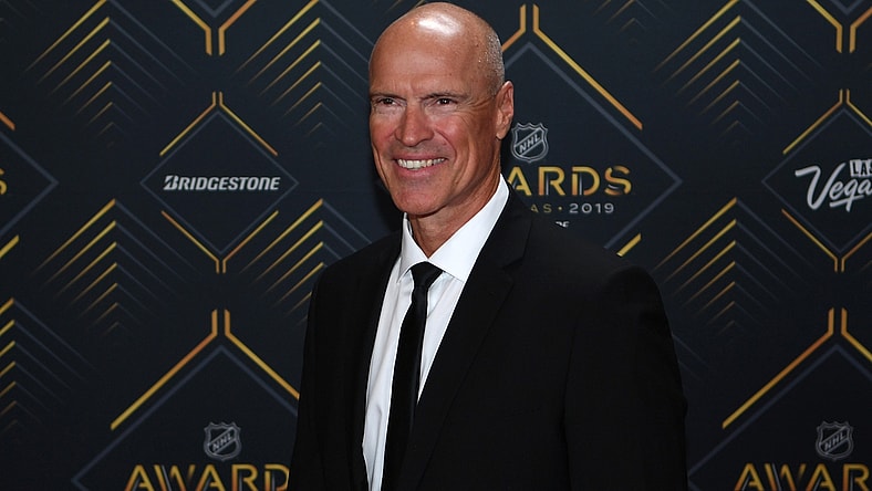 Jun 19, 2019; Las Vegas, NV, USA; Mark Messier is pictured on the red carpet during the 2019 NHL Awards at Mandalay Bay. Mandatory Credit: Stephen R. Sylvanie-USA TODAY Sports