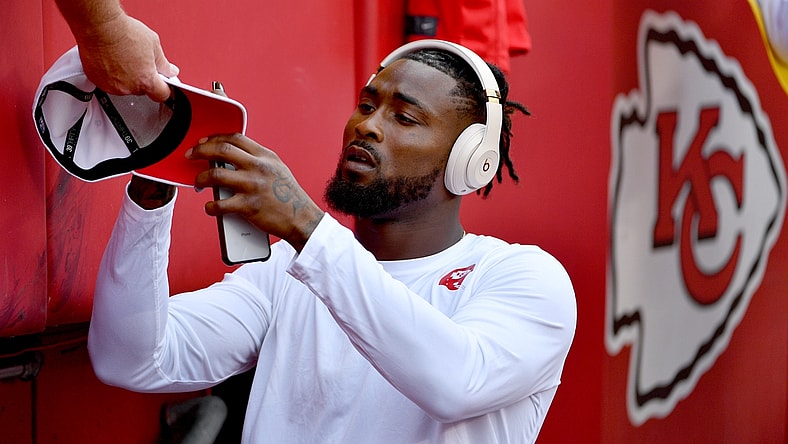 Aug 24, 2019; Kansas City, MO, USA; Kansas City Chiefs defensive back Bashaud Breeland (21) signs autographs before the game against the San Francisco 49ers at Arrowhead Stadium. Mandatory Credit: Denny Medley-USA TODAY Sports