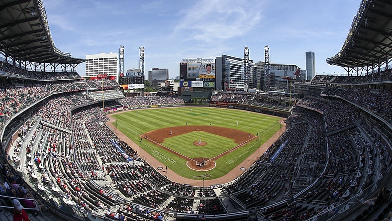 May 22, 2021; Atlanta, Georgia, USA; General view of Truist Park in the first inning of a game between the Atlanta Braves and Pittsburgh Pirates. Mandatory Credit: Brett Davis-USA TODAY Sports