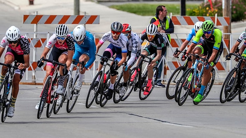 Bikers corner during the Category 2/3 race at the Tour of America's Dairyland, Monday, June 21, 2021, in Manitowoc, Wis.

Man 062121 Tour Of Americas Dairyland Gck 016