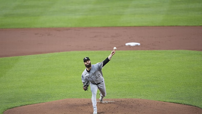 Jul 9, 2021; Baltimore, Maryland, USA; Chicago White Sox pitcher Dallas Keuchel (60) delivers a pitch during the first inning against the Baltimore Orioles at Oriole Park at Camden Yards. Mandatory Credit: Gregory Fisher-USA TODAY Sports