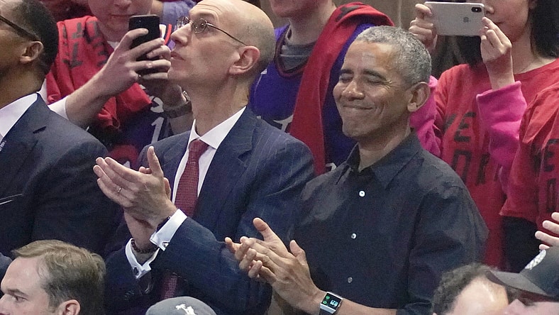 President-Barack-Obama-NBA-Commissioner-Adam-Silver