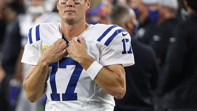Indianapolis Colts quarterback Philip Rivers (17) is seen on the sidelines during the fourth quarter of the NFL week 5 game at First Energy Stadium in Cleveland, Ohio, on Sunday, Oct. 11, 2020. The Browns won, 32-23.Indianapolis Colts At Browns At First Energy Stadium In Nfl Week 5 Cleveand Ohio Sunday Oct 11 2020