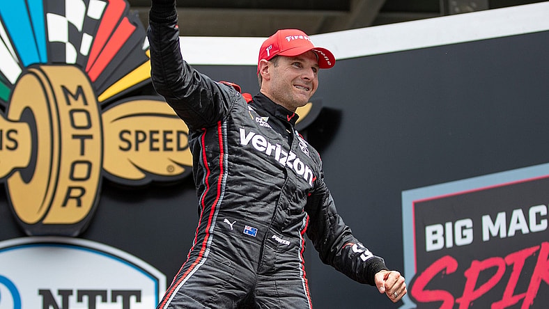 Team Penske driver Will Power (12) celebrates after winning the Big Machine Spiked Coolers Grand Prix on Saturday, Aug. 14, 2021, at Indianapolis Motor Speedway.

Team Penske Driver Will Power 12 Wins The Indycar Big Machine Spiked Coolers Grand Prix Race At Indianapolis Motor Speedway Saturday Aug 14 2021