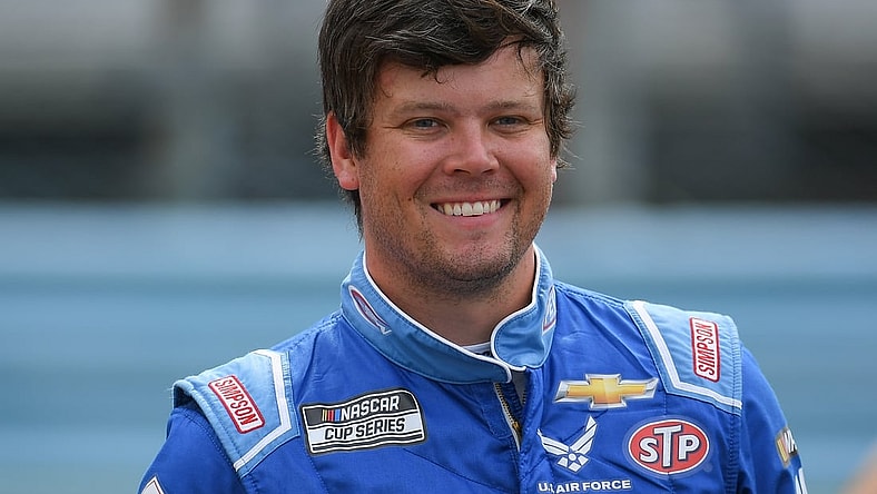 Aug 7, 2021; Watkins Glen, NY, USA; NASCAR Xfinity Series driver Erik Jones (31) looks on prior to the Skrewball Peanut Butter Whiskey 200 at Watkins Glen International. Mandatory Credit: Rich Barnes-USA TODAY Sports