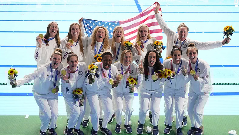 U.S. women's water polo wins gold medal 14-5 over Spain