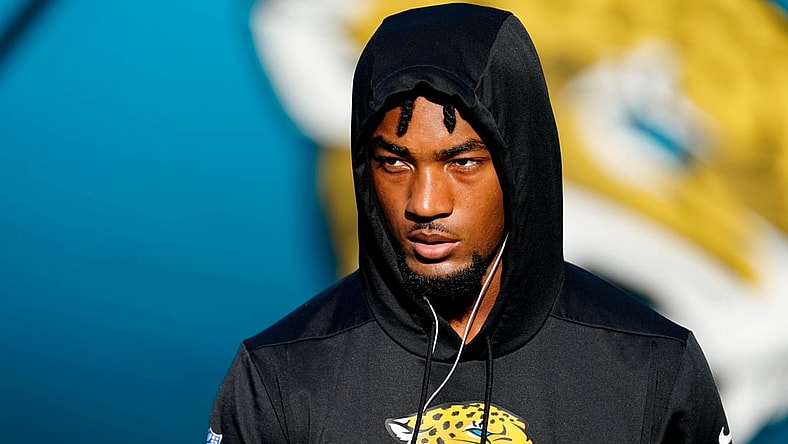 Sep 24, 2020; Jacksonville, Florida, USA; Jacksonville Jaguars cornerback CJ Henderson (23) looks on prior to a game between the Jaguars and the Miami Dolphins at TIAA Bank Field. Mandatory Credit: Douglas DeFelice-USA TODAY Sports