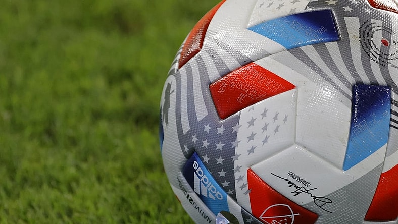 Aug 21, 2021; Washington, DC, Washington, DC, USA; A view of a match ball during the match between Atlanta United FC and D.C. United at Audi Field. Mandatory Credit: Geoff Burke-USA TODAY Sports