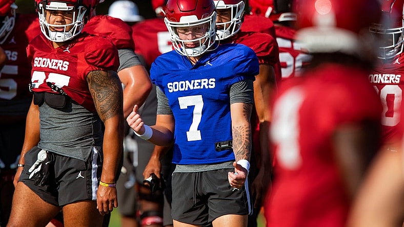OU quarterback Spencer Rattler (7) enters the 2021 season as the Heisman Trophy favorite on a Sooners team eyeing their first national title since the 2000 season.

main