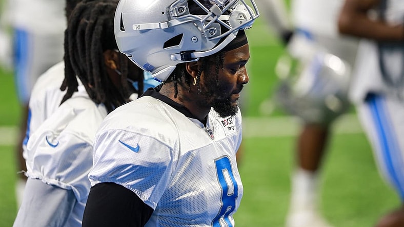 Lions linebacker Jamie Collins Sr. participates during a team practice at Ford Field on Saturday, Aug. 7, 2021.
Fordfieldpractice 0807221