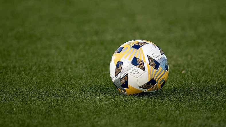 Sep 19, 2021; Commerce City, Colorado, USA; A general view of a match ball before the game between the Colorado Rapids and the Vancouver Whitecaps FC at Dick's Sporting Goods Park. Mandatory Credit: Isaiah J. Downing-USA TODAY Sports