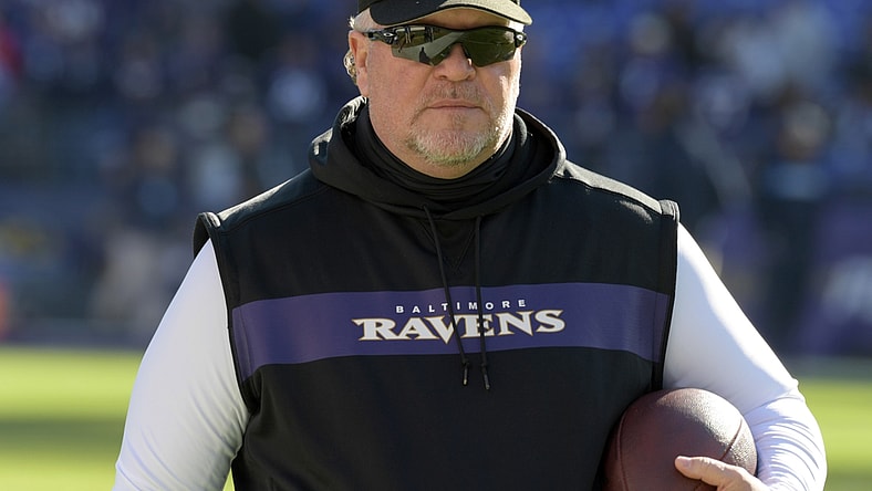 Jan 6, 2019; Baltimore, MD, USA; Baltimore Ravens defensive coordinator Don Martindale  during an AFC Wild Card playoff football game against the Los Angeles Chargers at M&T Bank Stadium. The  Chargers defeated the Ravens 23-17. Mandatory Credit: Kirby Lee-USA TODAY Sports
