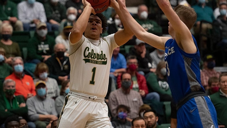 Colorado State University's John Tonje lines up a shot against Air Force, Tuesday, Jan. 4, 2022, at Moby Arena in Fort Collins, Colo.

Ftc 0104 Ja 012