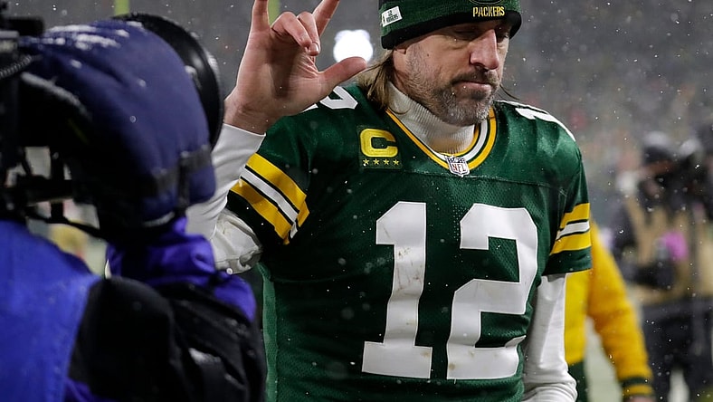 Green Bay Packers quarterback Aaron Rodgers (12) leaves the field after a 13-10 loss against the San Francisco 49ers during their NFL divisional round football playoff game Saturday January 22, 2022, at Lambeau Field in Green Bay, Wis. Dan Powers/USA TODAY NETWORK-WisconsinApc Packvs49ers 0122221161djp