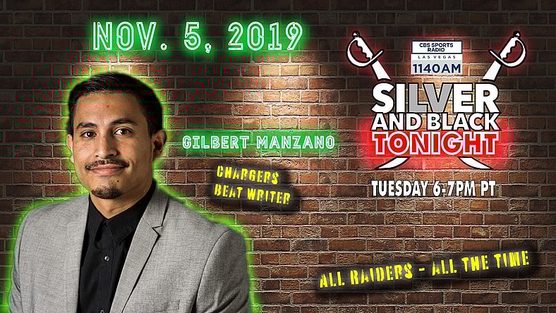 gilbert manzano chargers london oakland raiders silver and black tonight