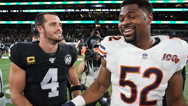 2021 Raiders Schedule Chicago Bears Khalil Mack Derek Carr