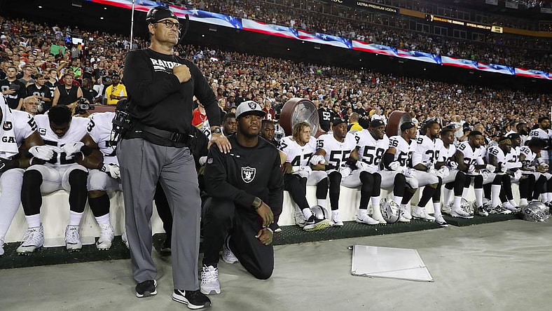 Las Vegas Raiders Report protest national anthem