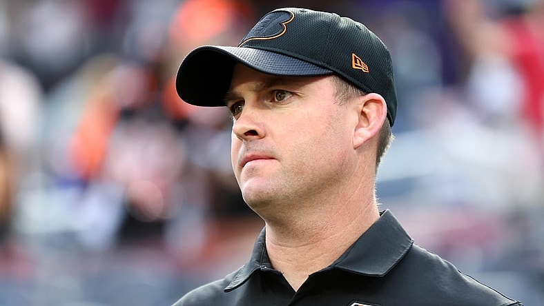 Feb 13, 2022; Inglewood, CA, USA; Cincinnati Bengals head coach Zac Taylor before playing against the Los Angeles Rams in Super Bowl LVI at SoFi Stadium. Mandatory Credit: Mark J. Rebilas-USA TODAY Sports