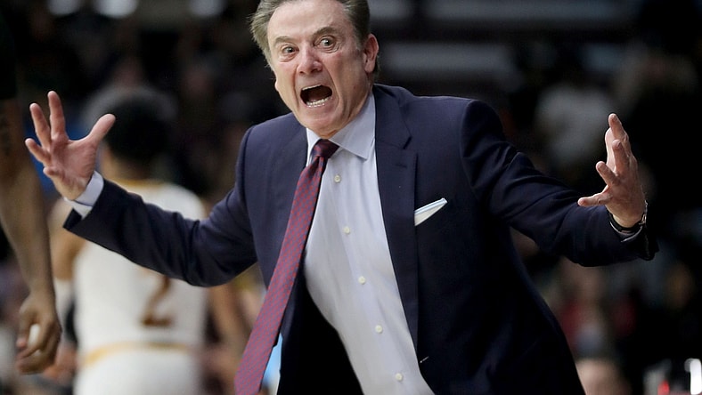 Iona head coach Rick Pitino disagrees with a call by a ref during a MAAC Conference basketball game against Siena at Iona College in New Rochelle Jan. 25, 2022. Iona never trailed as they defeated Sienna 74-55.

Iona Vs Sienna Basketball