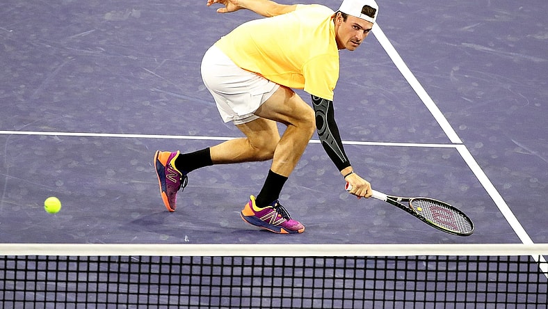 Tommy Paul of the United returns a shot to Alexander Zverev of Germany during their second round match at the BNP Paribas Open in Indian Wells, Calif., on March 13, 2022.

Bnp Paribas Open Alexander Zverev Vs Tommy Paul427