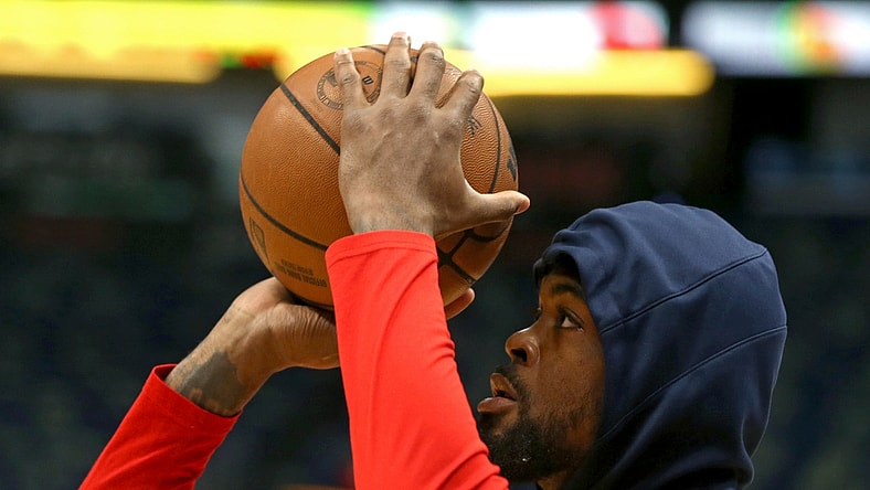Mar 15, 2022; New Orleans, Louisiana, USA; New Orleans Pelicans forward Brandon Ingram, warms up before their game against the Phoenix Suns at the Smoothie King Center. Mandatory Credit: Chuck Cook-USA TODAY Sports
