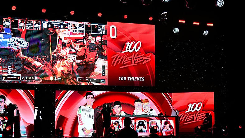 Jul 20, 2019; Miami Beach, FL, USA; 100 Thieves play against Faze Clan during the Call of Duty League Finals e-sports event at Miami Beach Convention Center. Mandatory Credit: Jasen Vinlove-USA TODAY Sports