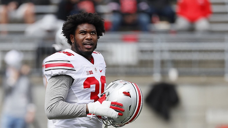 Senior K'Vaughan Pope could play strongside linebacker if Ohio State continues to predominantly use a 4-3 formation.

Ohio State Football Spring Game