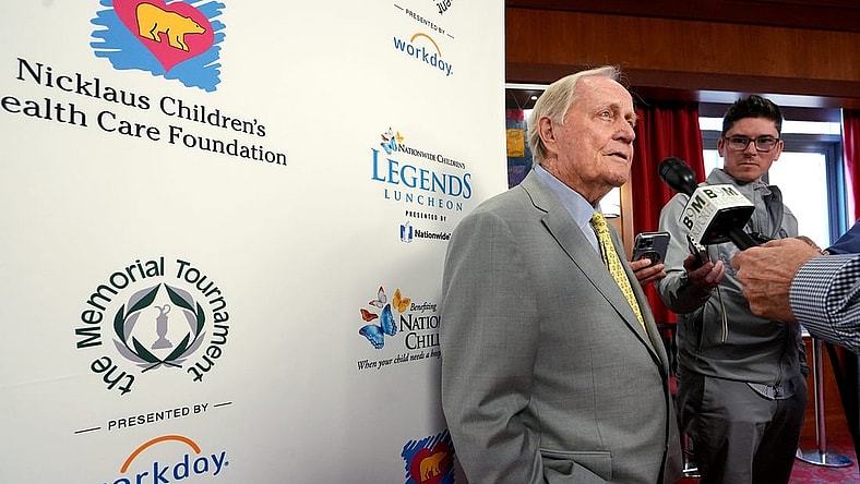 Jack Nicklaus is interviewed after the 12th annual Legends Luncheon presented by Nationwide on Wednesday, April 13,. 2022.

Ceb Crenshaw Fs 2