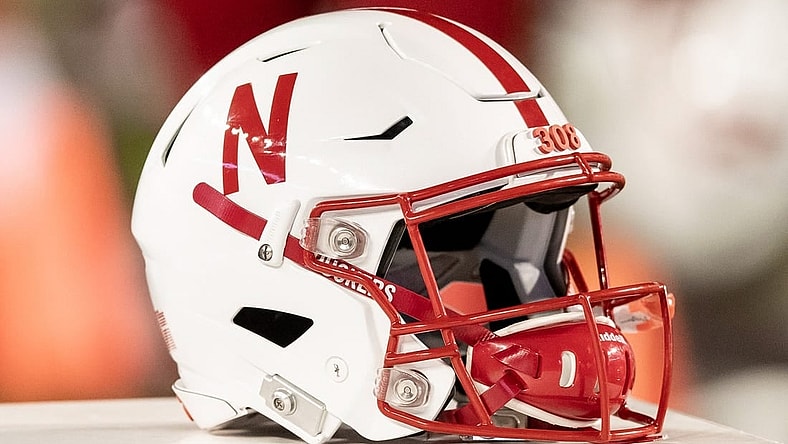 Oct 6, 2018; Madison, WI, USA; A Nebraska Cornhuskers helmet sits on the sidelines during the game against the Wisconsin Badgers at Camp Randall Stadium. Mandatory Credit: Jeff Hanisch-USA TODAY Sports