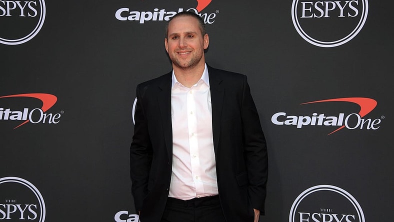 Jul 10, 2019; Los Angeles, CA, USA; Philadelphia 76ers owner Michael Rubin arrives on the red carpet at Microsoft Theatre. Mandatory Credit: Kirby Lee-USA TODAY Sports