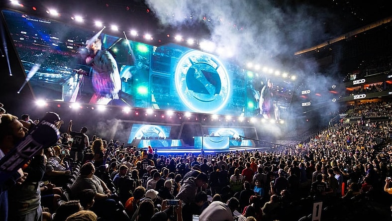 Sep 29, 2019; Philadelphia, PA, USA; Musical entertainer Zed performs during the Overwatch League Grand Finals e-sports event between the Vancouver Titans and San Francisco Shock at Wells Fargo Center. Mandatory Credit: Bill Streicher-USA TODAY Sports