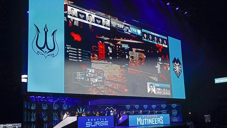 Jan 24, 2020; Minneapolis, Minnesota, USA; The Seattle Surge play against the Florida Mutineers during the Call of Duty League Launch Weekend at The Armory. Mandatory Credit: Bruce Kluckhohn-USA TODAY Sports