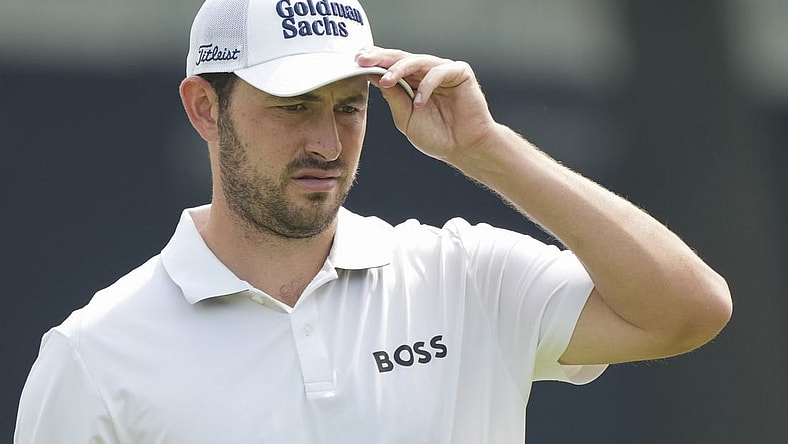 May 17, 2022; Tulsa, Oklahoma, USA; Patrick Cantlay on the 12th green during a practice round for the PGA Championship golf tournament at Southern Hills Country Club. Mandatory Credit: Michael Madrid-USA TODAY Sports