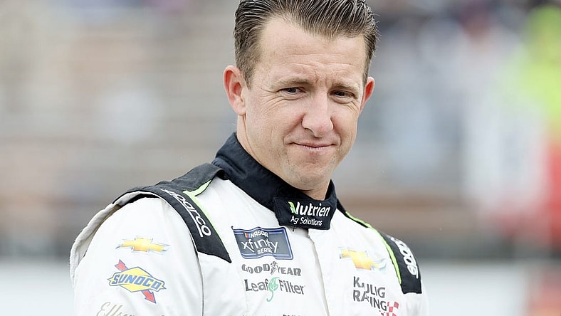 Jun 4, 2022; Portland, OR, USA; NASCAR Xfinity Series driver AJ Allmendinger (16) during Xfinity Series Pacific Office Automation 147 at Portland International Raceway. Mandatory Credit: Soobum Im-USA TODAY Sports