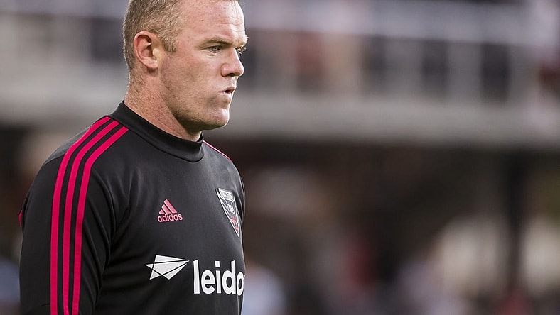 Aug 21, 2019; Washington, D.C., USA; D.C. United forward Wayne Rooney (9) looks on before a game against the New York Red Bulls at Audi Field. Mandatory Credit: Scott Taetsch-USA TODAY Sports