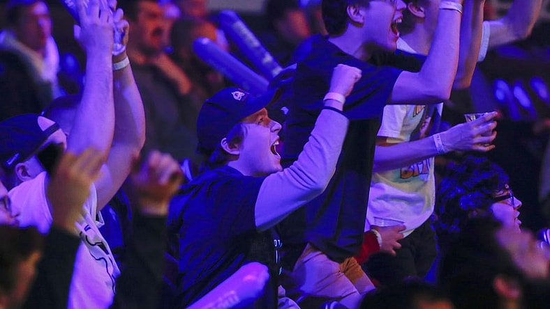 Jan 25, 2020; Minneapolis, Minnesota, USA; Fans cheer as Paris Legion defeats Los Angeles OpTic Gaming during the Call of Duty League Launch Weekend at The Armory. Mandatory Credit: Bruce Kluckhohn-USA TODAY Sports