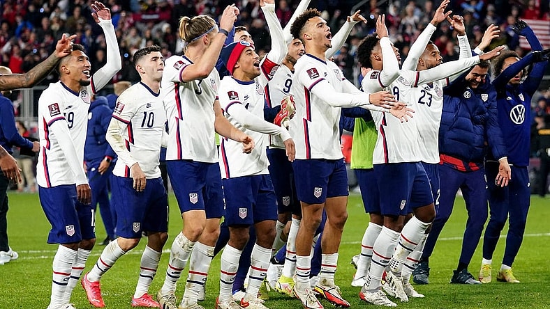 The U.S. men's national soccer team celebrates its victory over Mexico.

Syndication The Enquirer