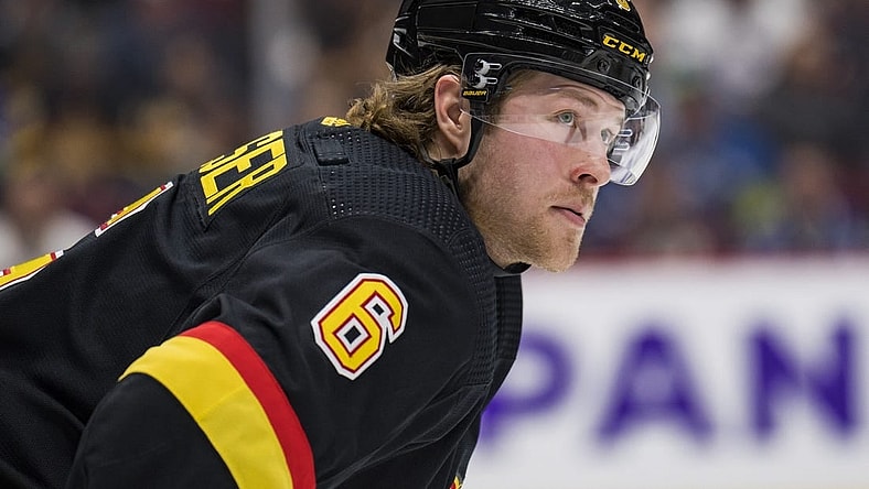 Apr 26, 2022; Vancouver, British Columbia, CAN; Vancouver Canucks forward Brock Boeser (6) during a stop in play against the Seattle Kraken in the second period at Rogers Arena. Mandatory Credit: Bob Frid-USA TODAY Sports