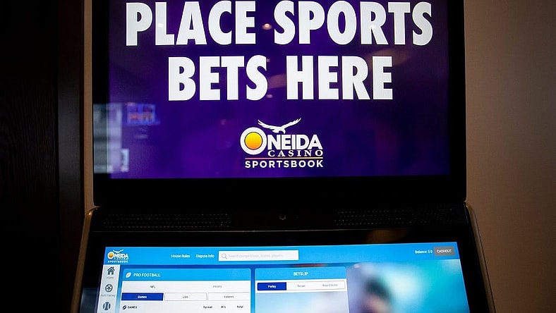 Interior of the newly renovated sports wagering lounge, Thursday, Feb. 10, 2022, at the Oneida Casino in Green Bay, Wis. Samantha Madar/USA TODAY NETWORK-Wisconsin

Gpg Oneida Sports Wagering Lounge 02102022 0007