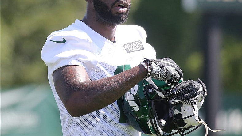 Wide receiver Denzel Mims during the opening day of the 2022 New York Jets Training Camp in Florham Park, NJ on July 27, 2022.

Opening Of The 2022 New York Jets Training Camp In Florham Park Nj On July 27 2022