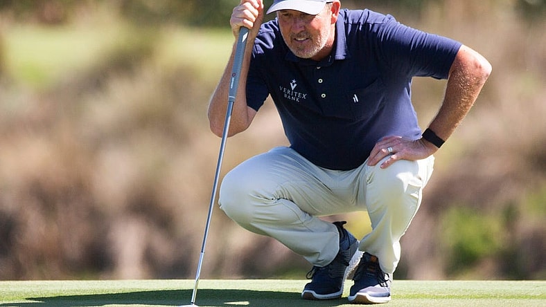 Paul Stankowski gets up a putt during the Chubb Classic's final round on Sunday, Feb. 20, 2022 at the Tibur  n Golf Club in Naples, Fla.

Ndn 20220220 Chubb Classic Final Round 0155