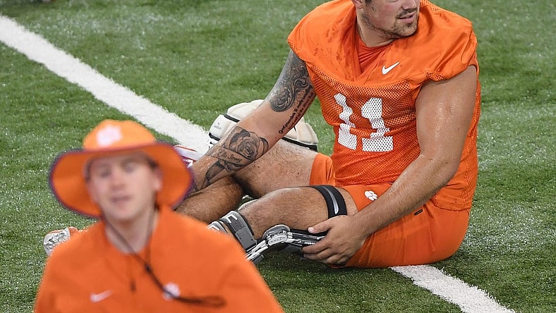 Clemson defensive lineman Bryan Bresee (11) during the first day of fall football practice at the Allen Reeves Complex in Clemson Friday, August 5, 2022.

Clemson Football First Day Fall Practice