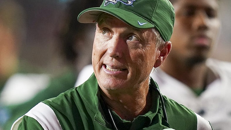 Sep 18, 2021; Oxford, Mississippi, USA; Tulane Green Wave head coach Willie Fritz during their game against the Mississippi Rebels at Vaught-Hemingway Stadium. Mandatory Credit: Marvin Gentry-USA TODAY Sports