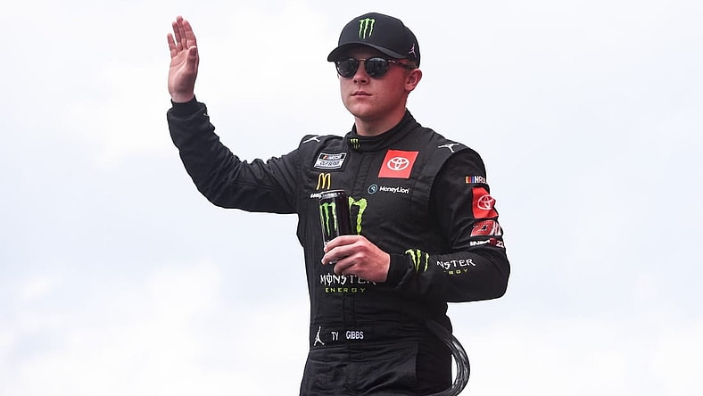Aug 7, 2022; Brooklyn, Michigan, USA; NASCAR Cup Series driver Kurt Busch (45) at Michigan International Speedway. Mandatory Credit: Tim Fuller-USA TODAY Sports