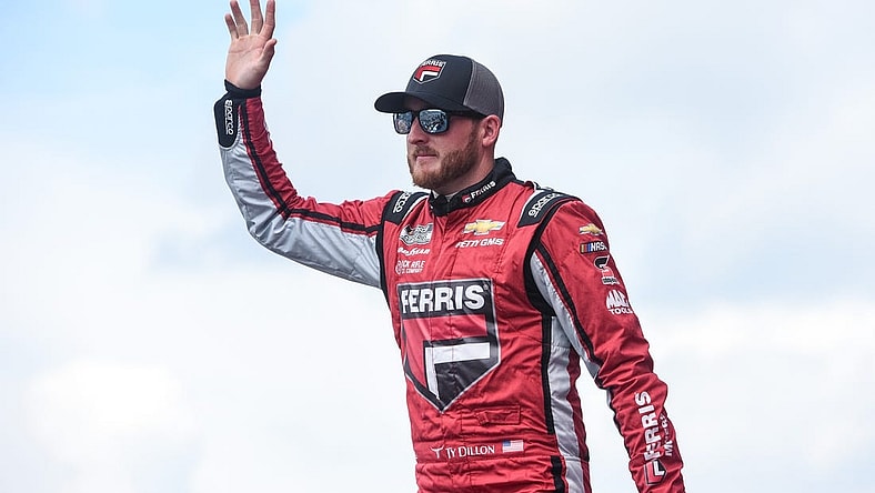 Aug 7, 2022; Brooklyn, Michigan, USA; NASCAR Cup Series driver Ty Dillon (42) at Michigan International Speedway. Mandatory Credit: Tim Fuller-USA TODAY Sports