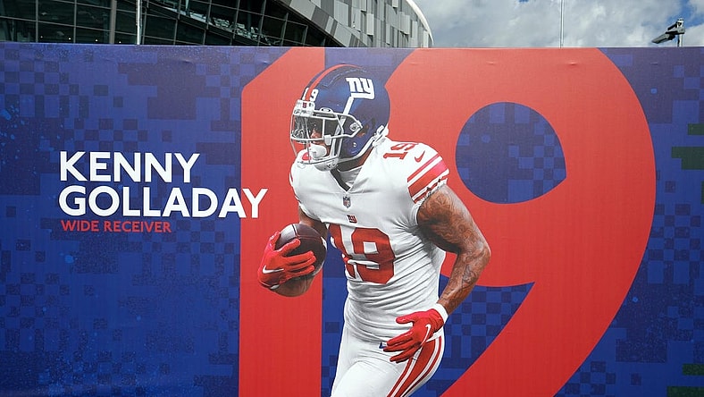 Oct 1, 2022; London, United Kingdom; An image of New York Giants receiver Kenny Golladay (19) at Tottenham Hotspur Stadium. The venue will play host to the NFL International Series games between the Minnesota Vikings and New Orleans Saints (Oct. 2, 2022) and the Giants and the Green Bay Packers (Oct. 9, 2022). Mandatory Credit: Kirby Lee-USA TODAY Sports