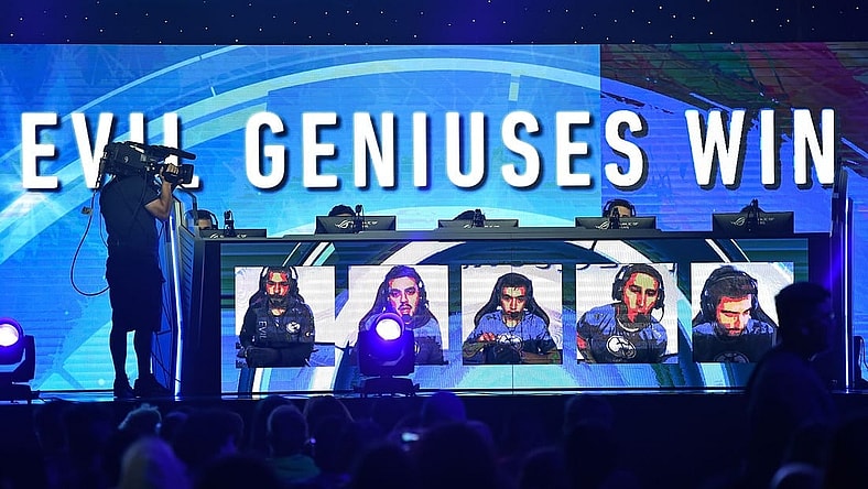Jul 19, 2019; Miami Beach, FL, USA; The Evil Geniuses win a game over Enigma 6 during the Call of Duty League Finals e-sports event at Miami Beach Convention Center. Mandatory Credit: Jasen Vinlove-USA TODAY Sports