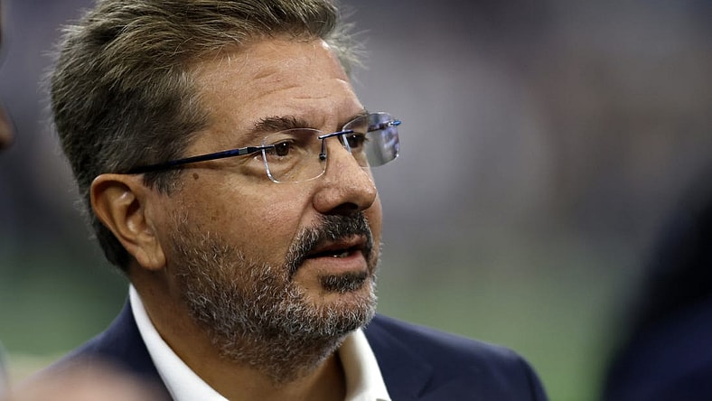 Oct 2, 2022; Arlington, Texas, USA; Washington Commanders owner Dan Snyder on the field before the game against the Dallas Cowboys at AT&T Stadium. Mandatory Credit: Tim Heitman-USA TODAY Sports