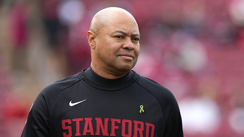 Nov 5, 2022; Stanford, California, USA; Stanford Cardinal head coach David Shaw before the game against the Washington State Cougars at Stanford Stadium. Mandatory Credit: Darren Yamashita-USA TODAY Sports