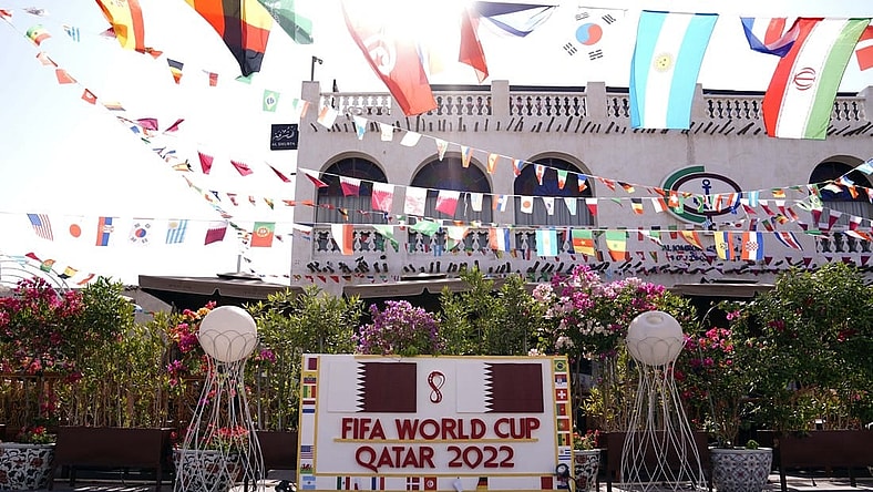 Nov 15, 2022; Doha, QATAR; A restaurant in Souq Waqif ahead of the 2022 FIFA World Cup. Mandatory Credit: Danielle Parhizkaran-USA TODAY Sports